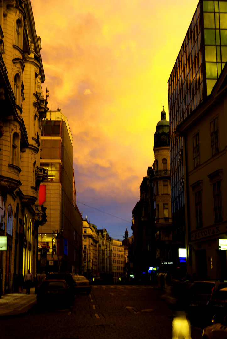 Dämmerung in Prag