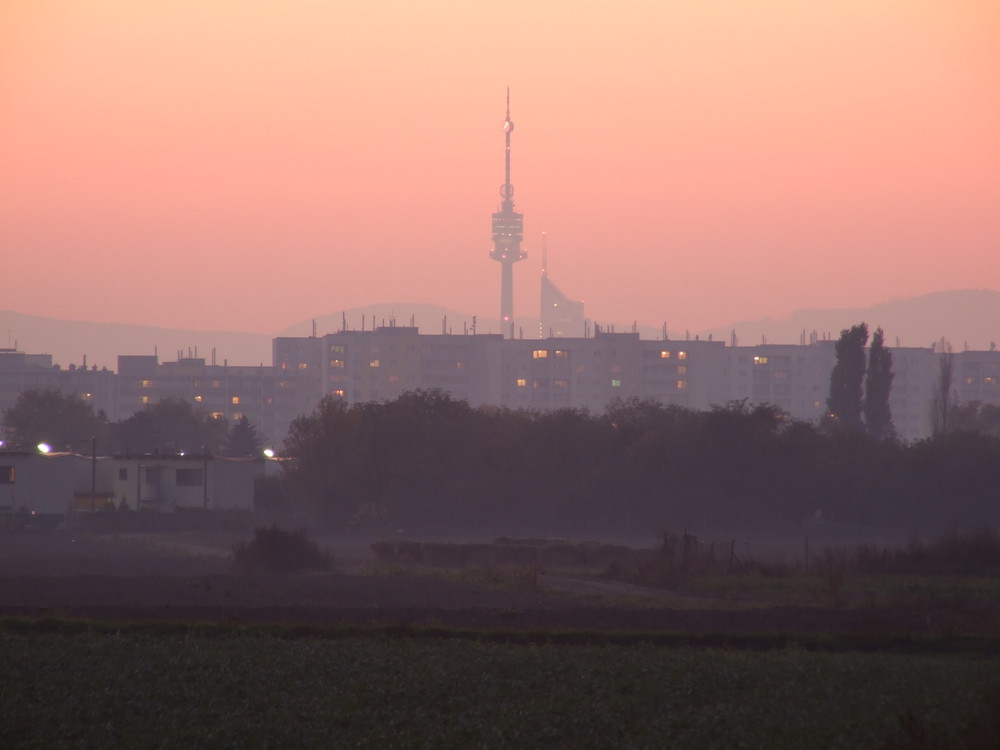 Dämmerung Stadt-Land