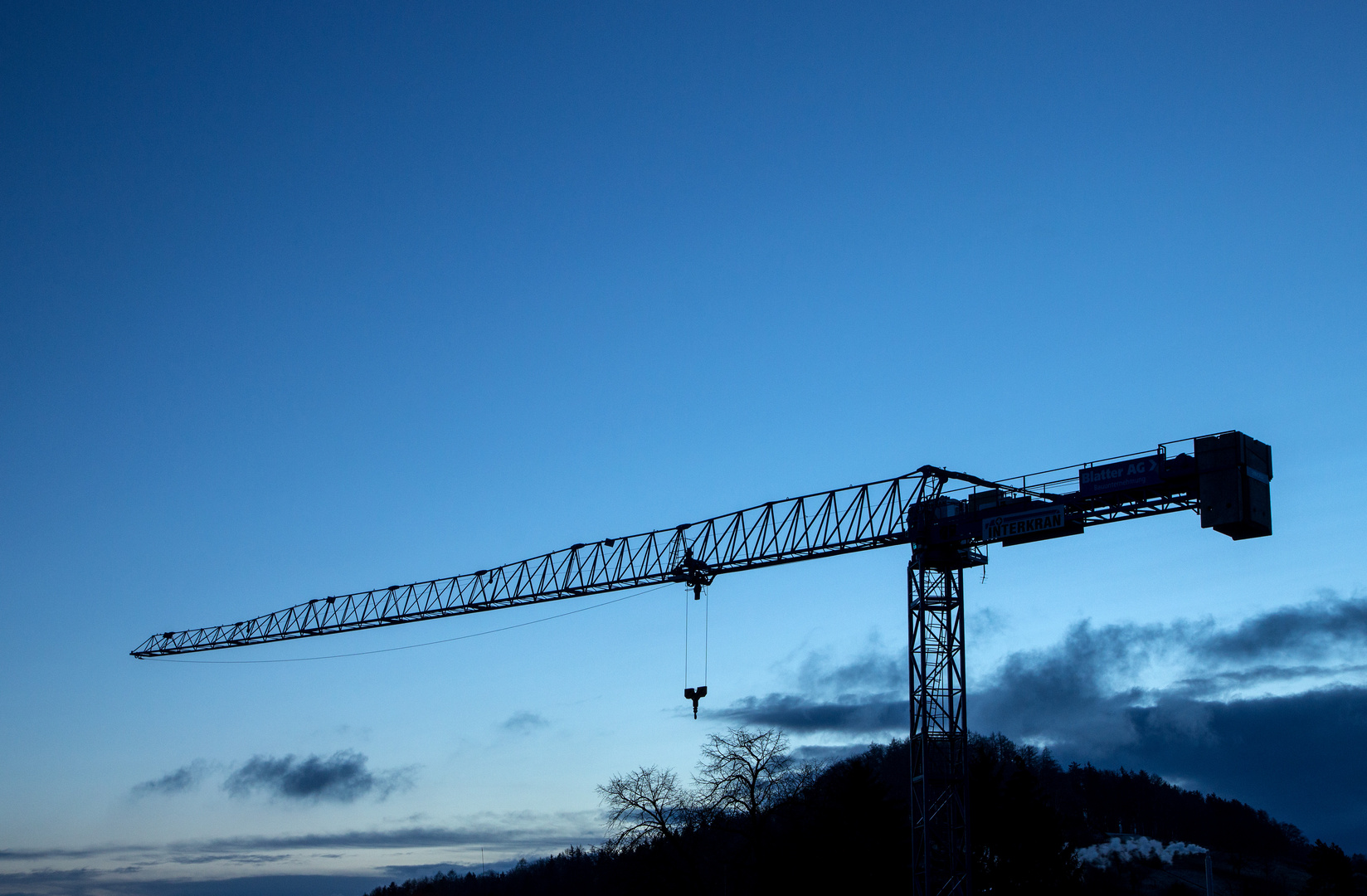 Dämmerung über der Baustelle