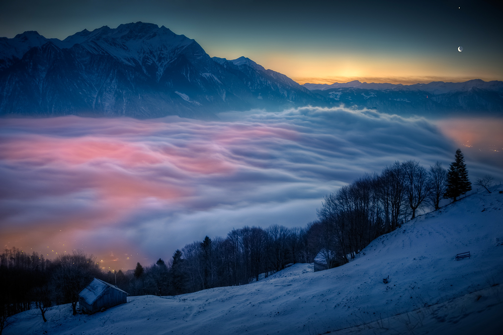 Dämmerung über Sargans