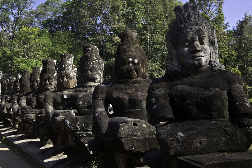 Dämonenreihe, Angkor, Siem Reap, Kambodscha