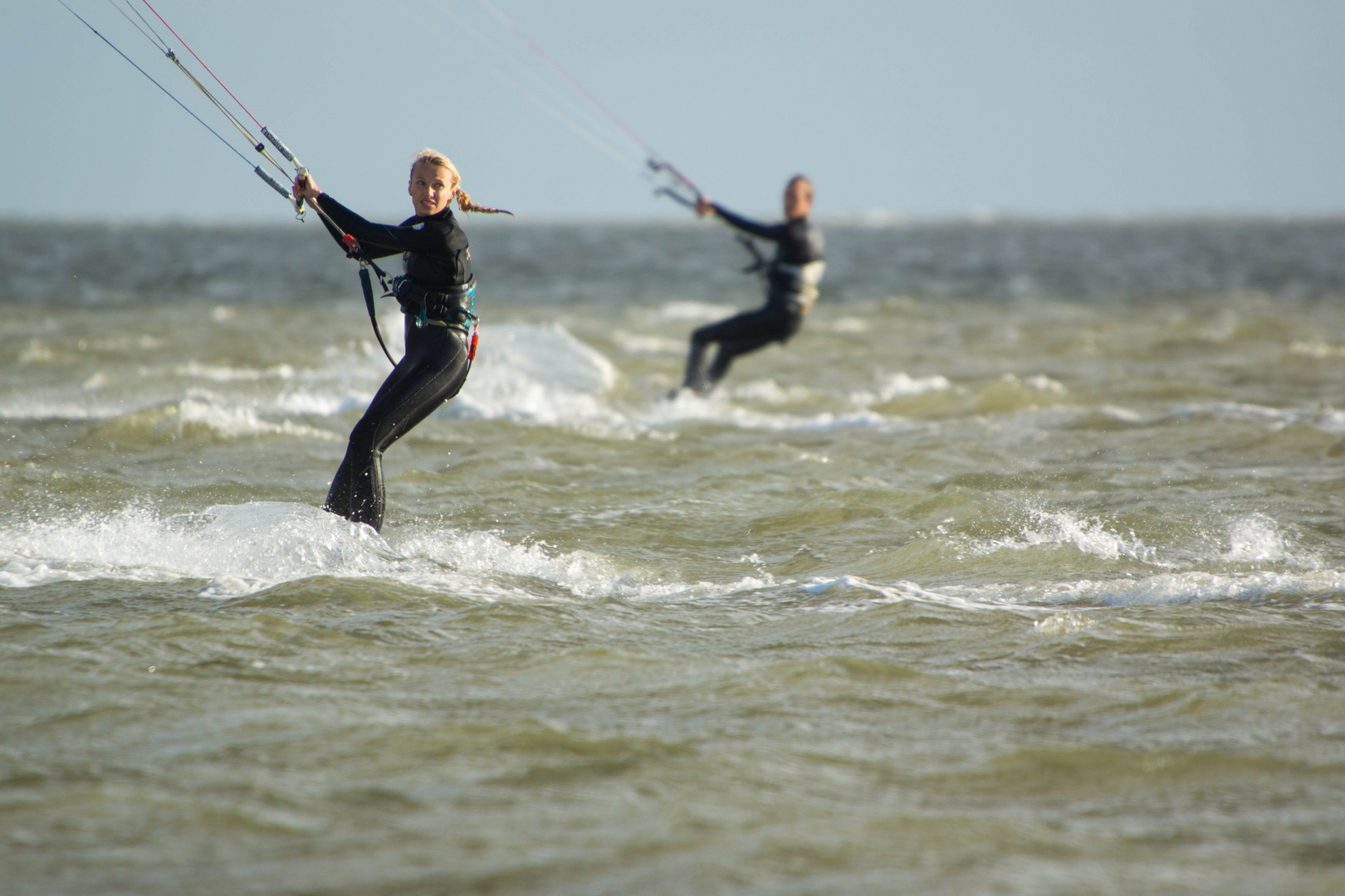 Dänemark 2015, Rømø, Wind- und Kitesurfer