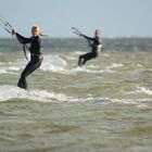 Dänemark 2015, Rømø, Wind- und Kitesurfer