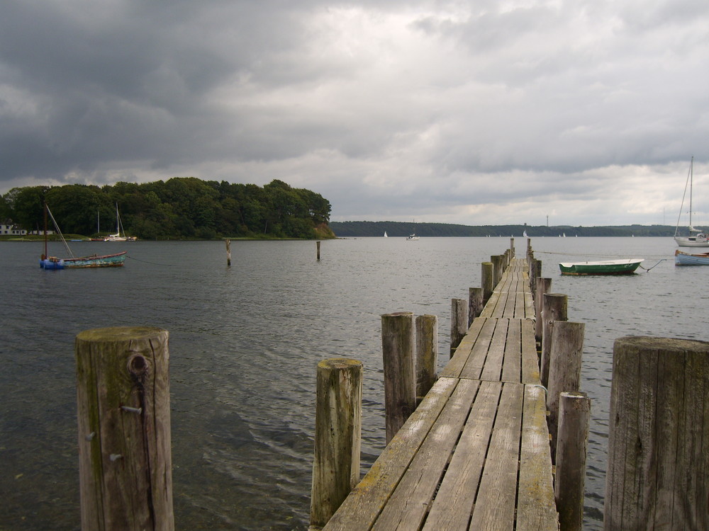 Dänemark -Blick auf Flensburg