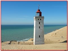 Dänemark : Lønstrup , Rubjerg -Knude mit Leuchtturm.