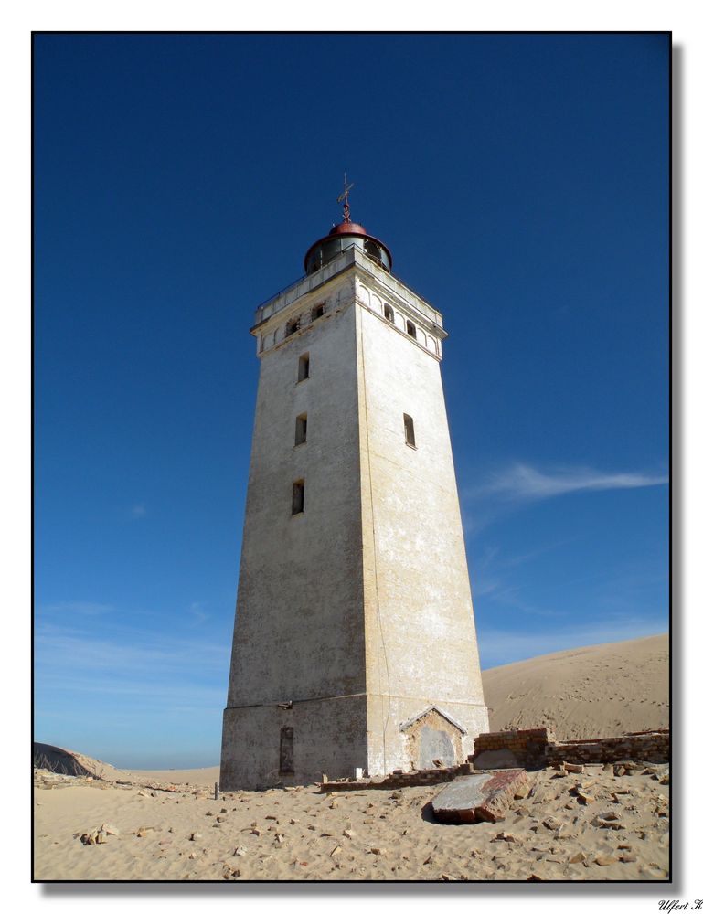 Dänemark : Rubjerg Knude Fyr von der Meerseite aus gesehen.