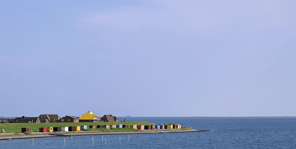 Dagebühl, Blick von der Fähre nach Amrum