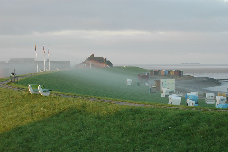 Dagebüll - Strand im Morgennebel