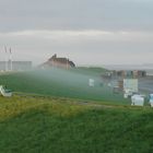 Dagebüll - Strand im Morgennebel