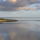 Dagebüller Strandhäuschen am Abend