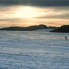 Dahingleiten im Abendsonnenschein