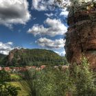 Dahn Rheinland-Pfalz Blick auf den Jungfernsprung