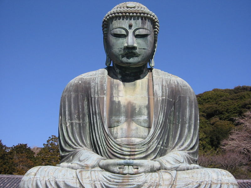 Daibutsu - der große Buddah in Kamakura (aus Bronze und ca. 13 Meter hoch)