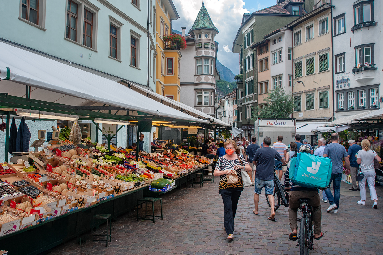 Daily market downtown Bolzano