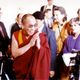 Dalai Lama, gefolgt von Petra Kelly, dahinter Gerd Bastian