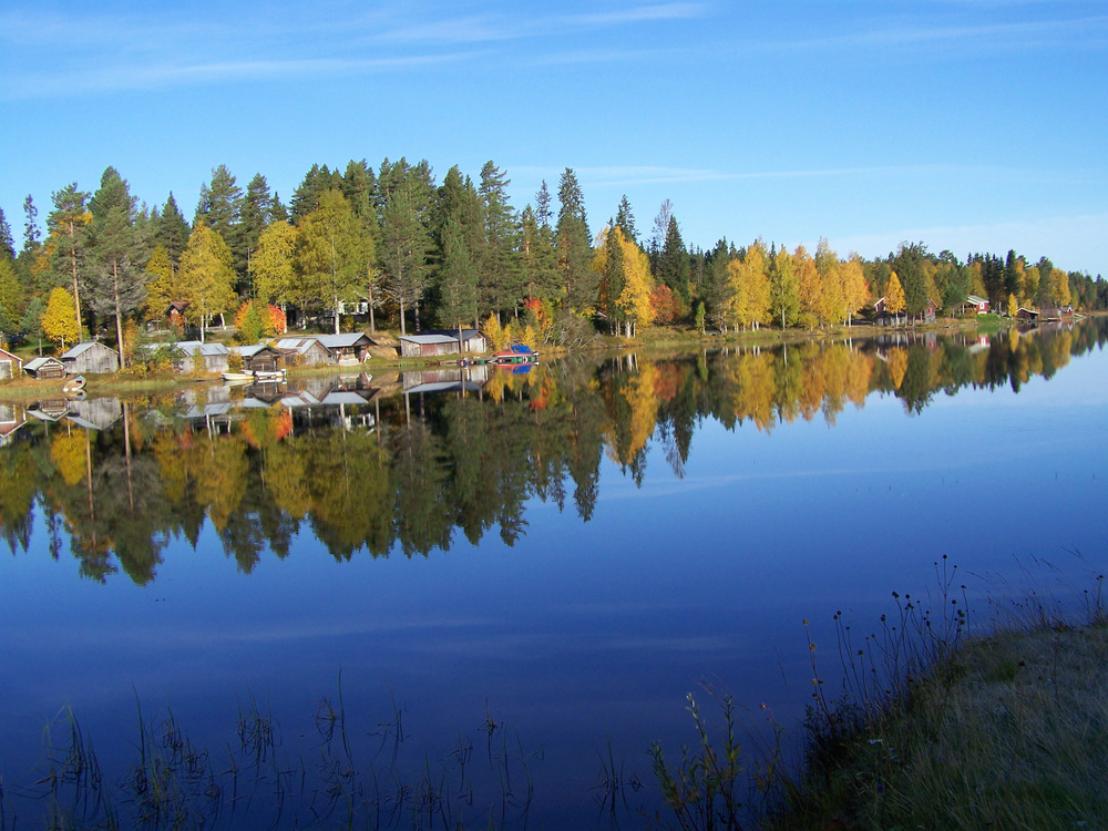 Dalarna im Herbst, Spiegelung