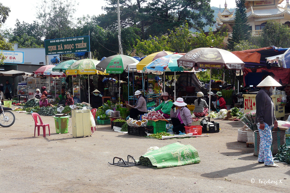 Dalat - Saigon - unterwegs - Straßenmarkt1