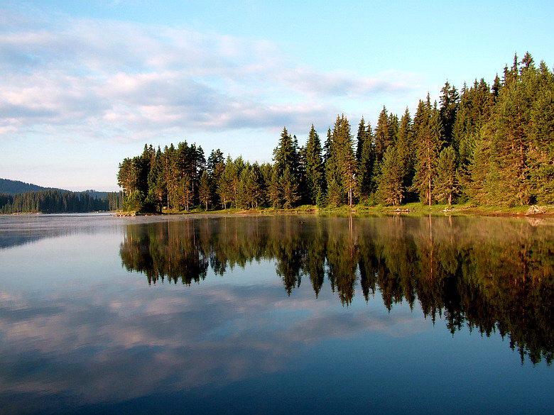 Dam lake "Shiroka Poliana " - Rodopi montain Bulgaria