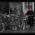 Dame mit Fahrrad  /  la dame au  vélo
