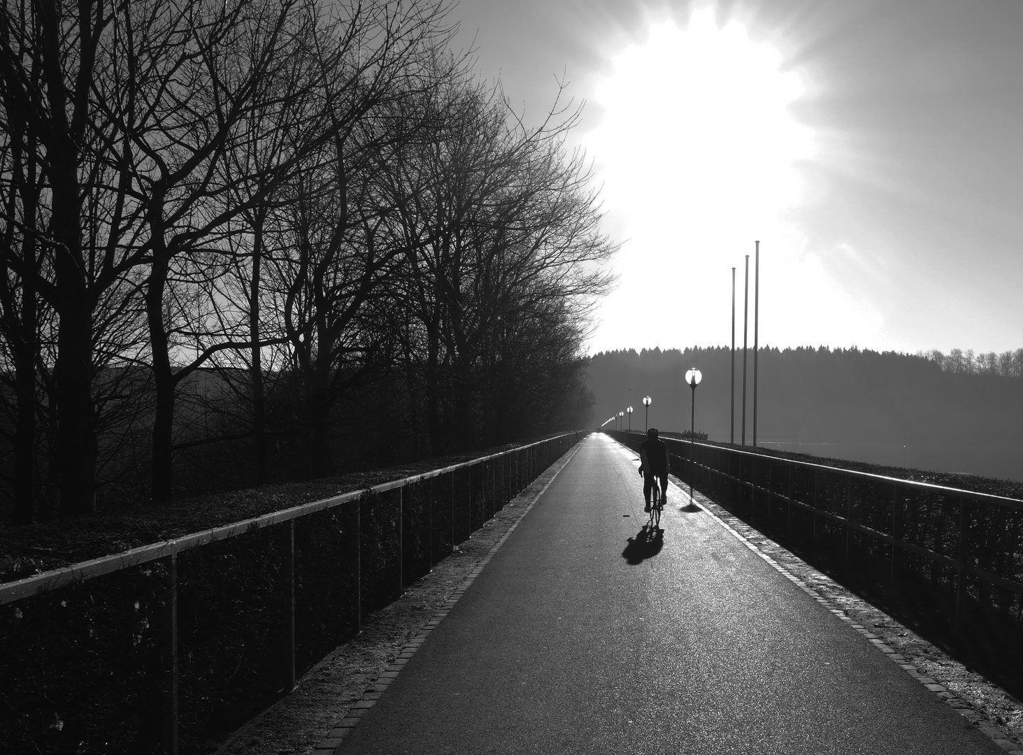 Damm einer Talsperre im Sauerland