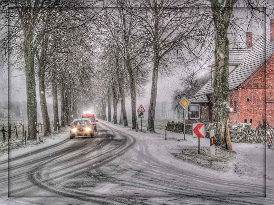 Dammer Straße im Winter