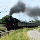 Dampf auf der Ammertalbahn bei Walleshausen 16.7.2023