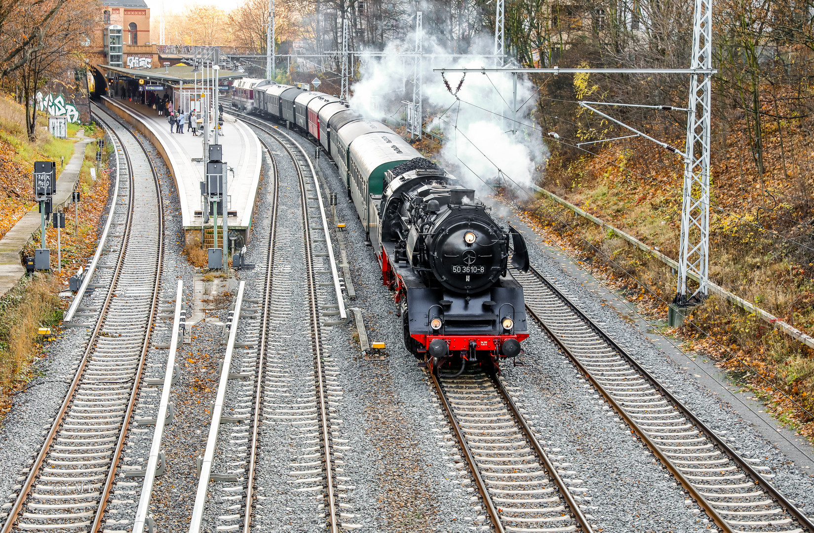 Dampf auf der Berliner Ringbahn