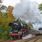 Dampf in der Ausfahrt von Oelsnitz im Vogtland