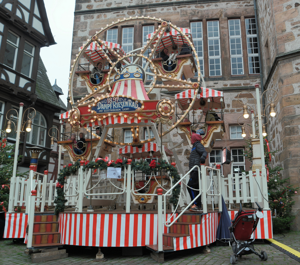 Dampf Riesenrad Marburg Weihnachtsmarkt