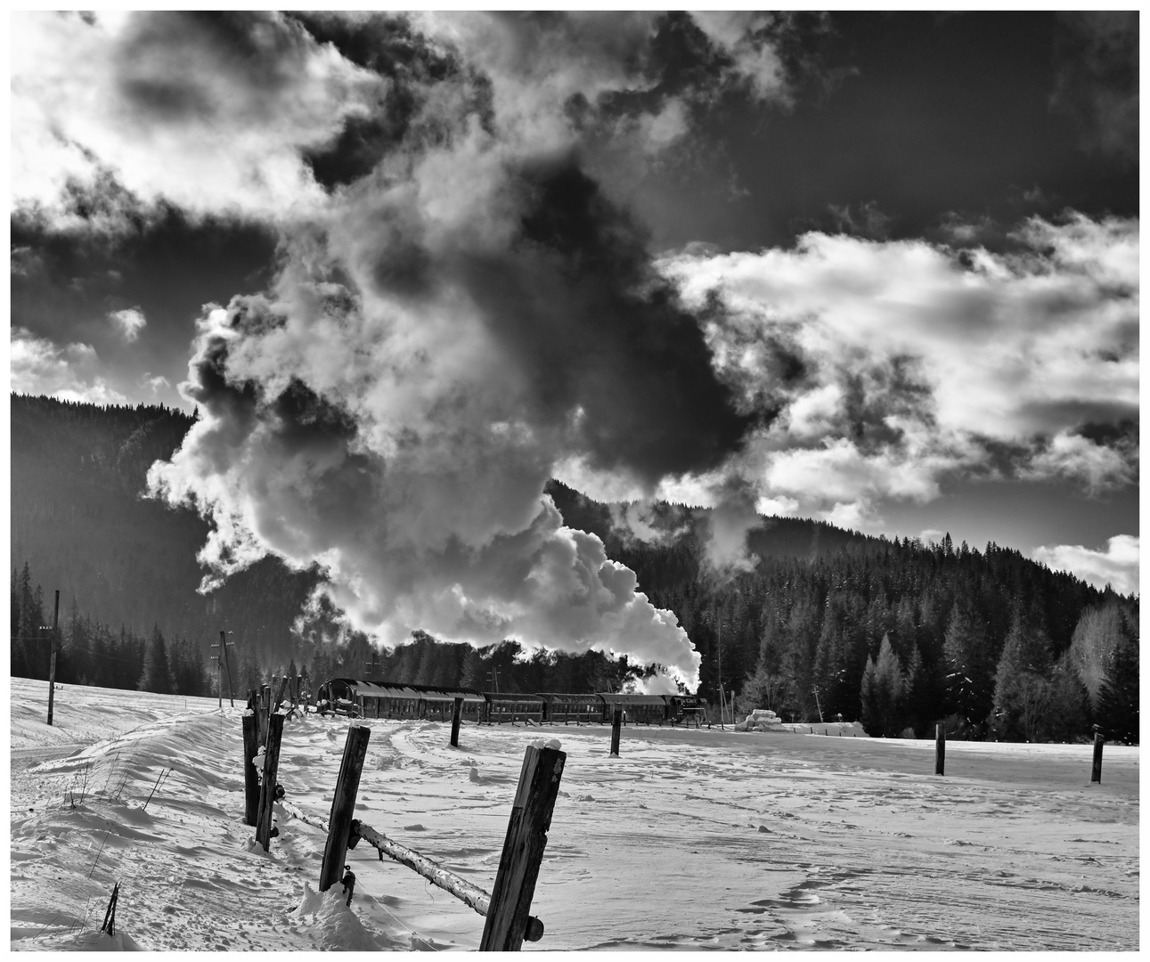 Dampf, Schnee und Wind XLI  -  und Wolken