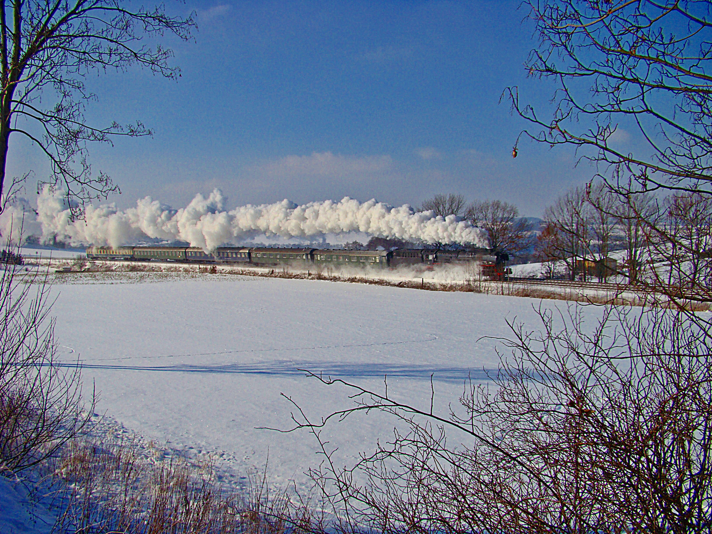 Dampf-Schnellzug bei Ruppertsgrün