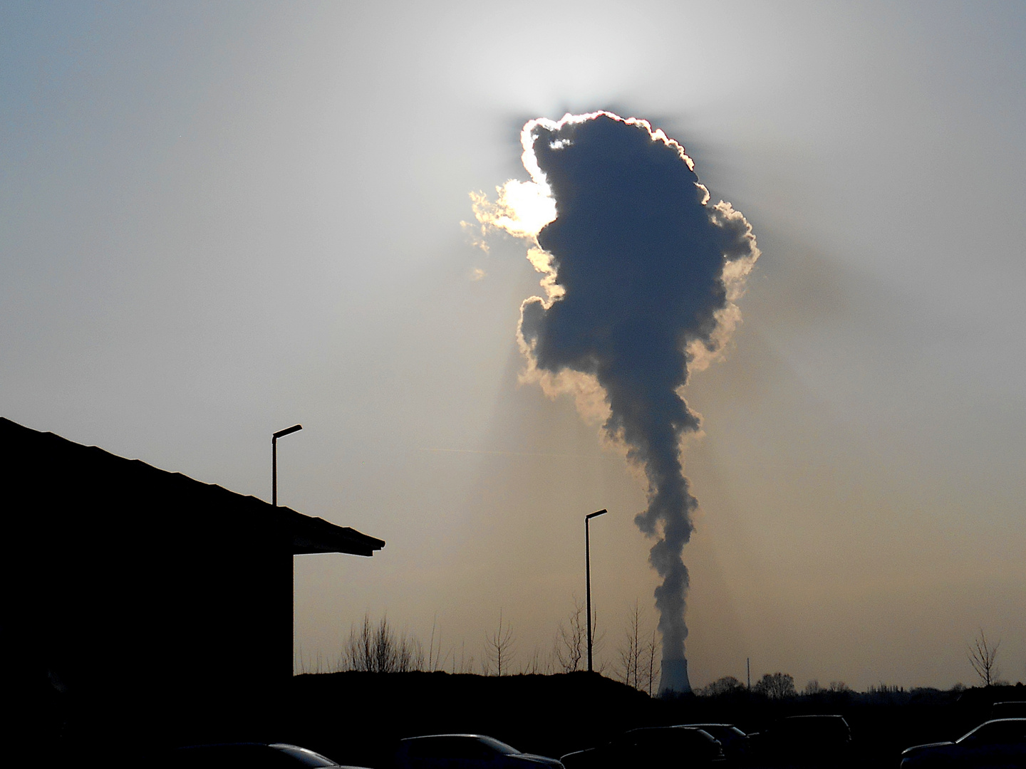 Dampf Wolke vom AKW