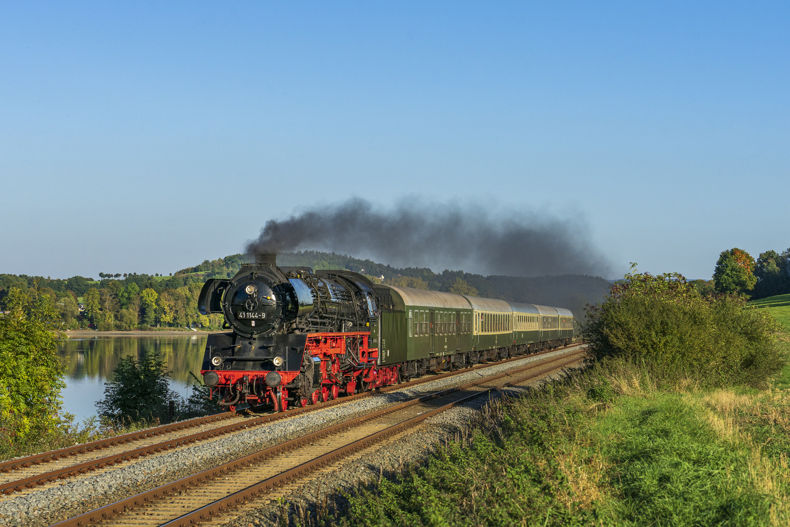 Dampfbespannter Elstertalexpress