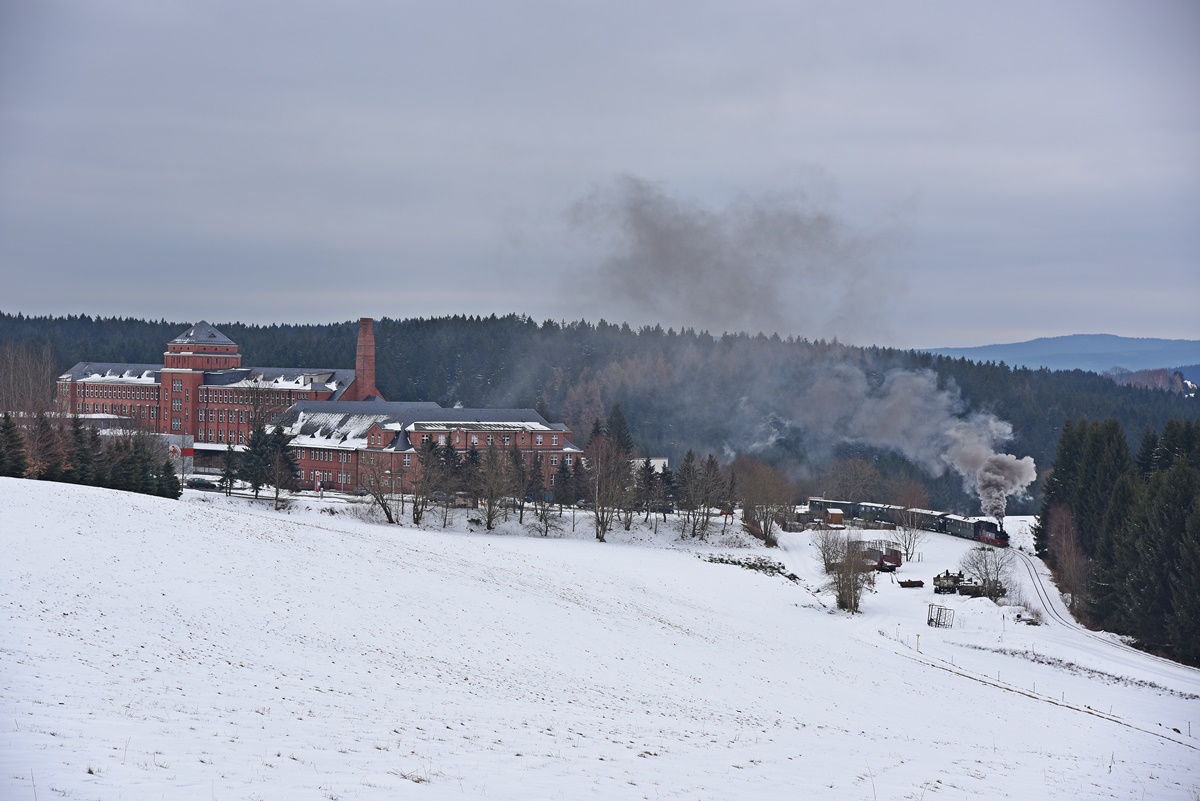 Dampfbetrieb auf der Museumsbahn Schönheide