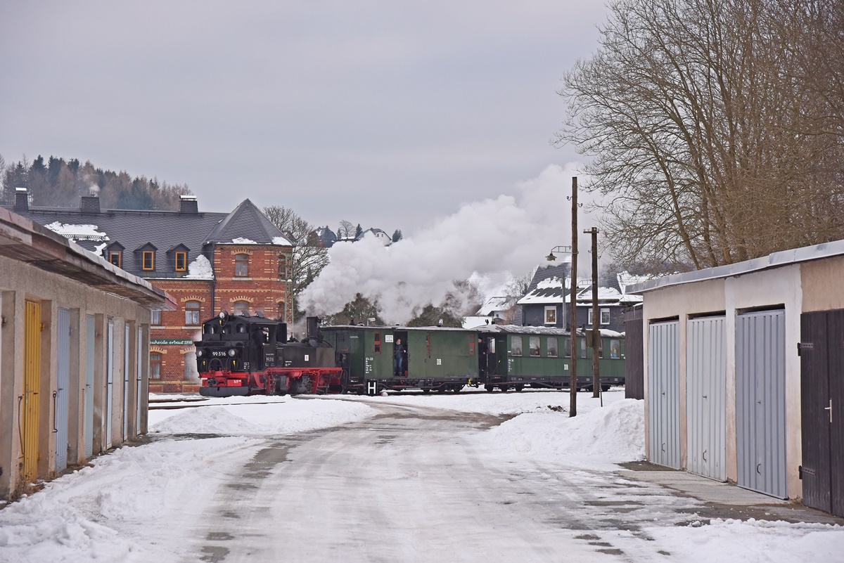 Dampfbetrieb auf der Museumsbahn Schönheide