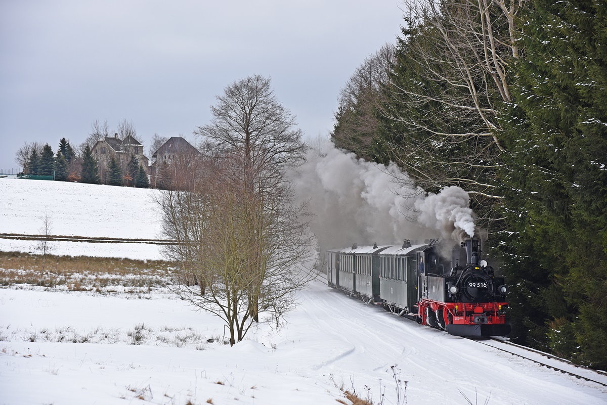 Dampfbetrieb auf der Museumsbahn Schönheide