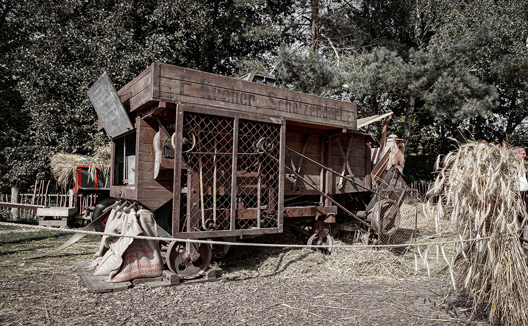 Dampfdreschmaschine im Freilichtmuseum Kiekeberg