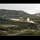 Dampfende Landschaft