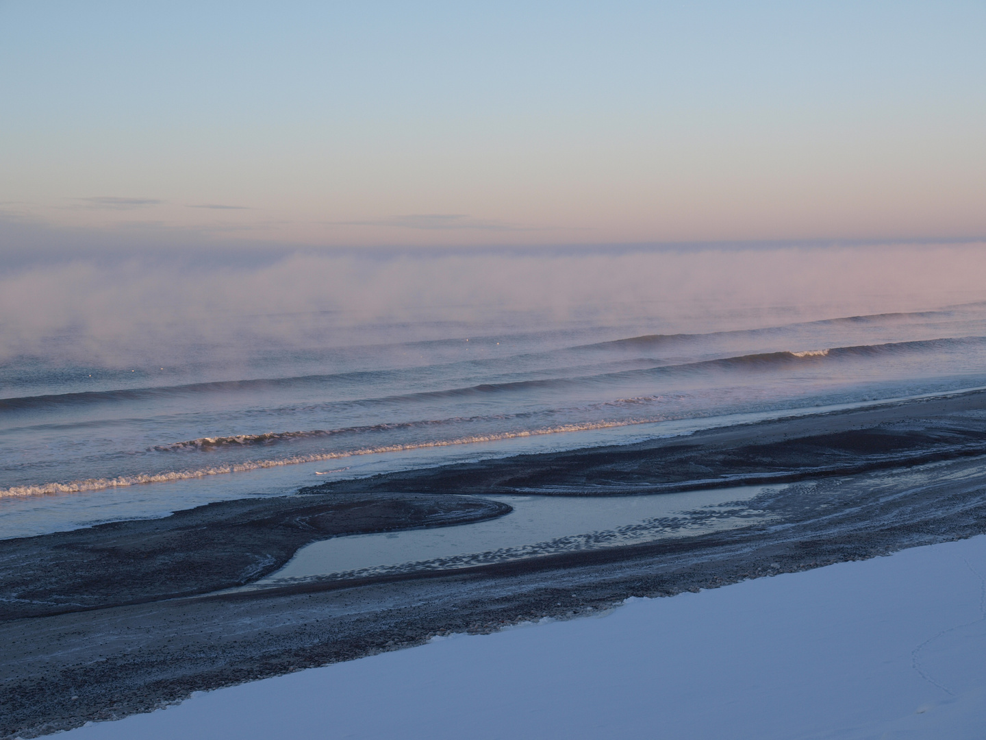 Dampfende Nordsee