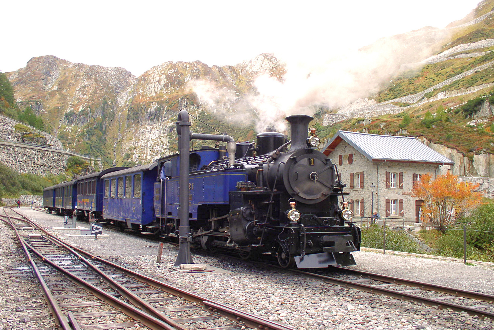 dampfende Schönheit in BLAU