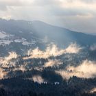 Dampfende Winterlandschaft