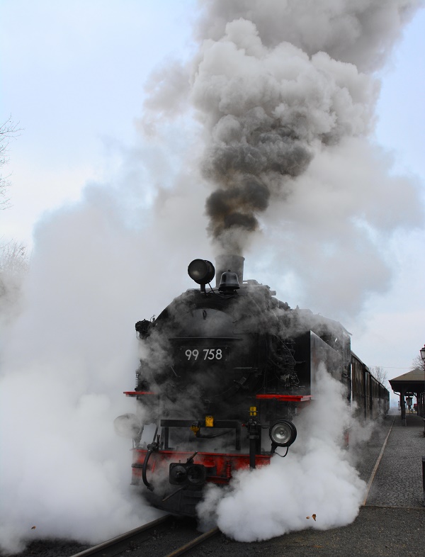 Dampfende Zittauer Schmalspurbahn "Bahnel"