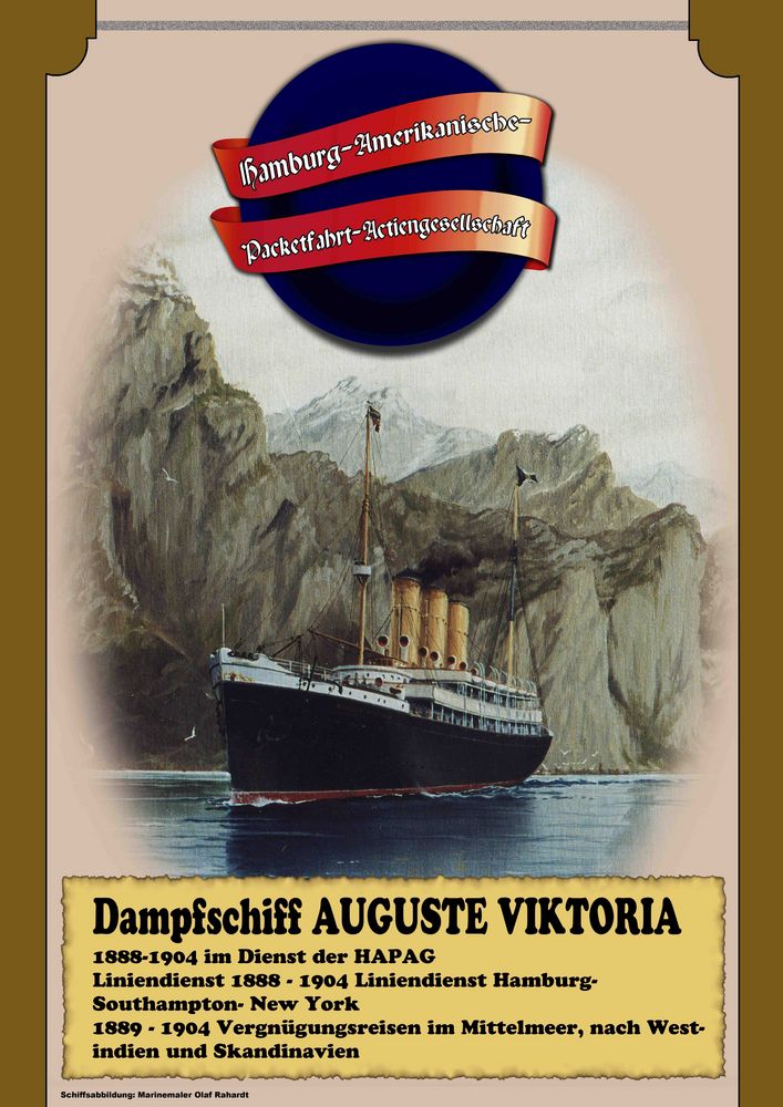 Dampfer AUGUSTE VIKTORIA der HAPAG