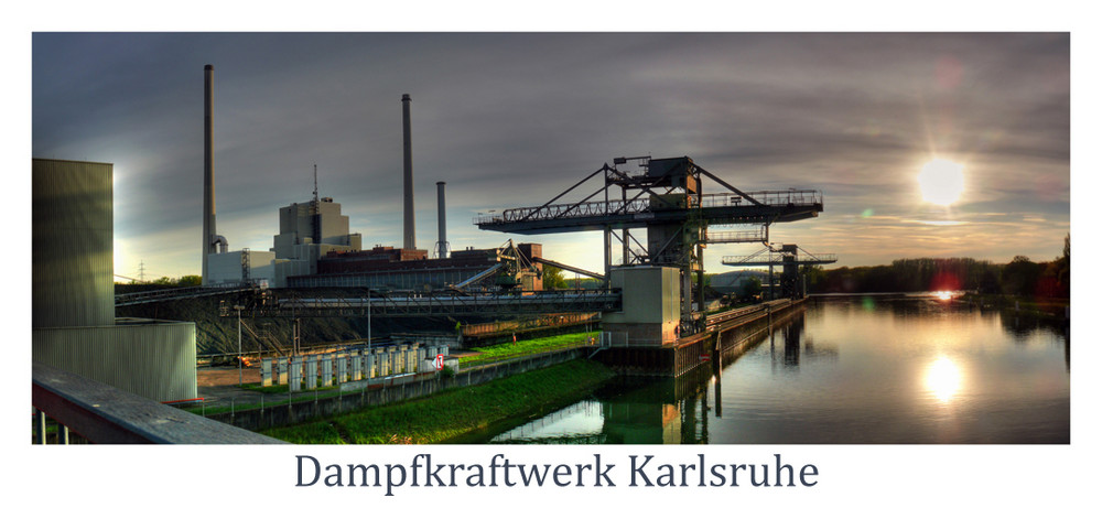 Dampfkraftwerk und Rheinhafen Karlsruhe