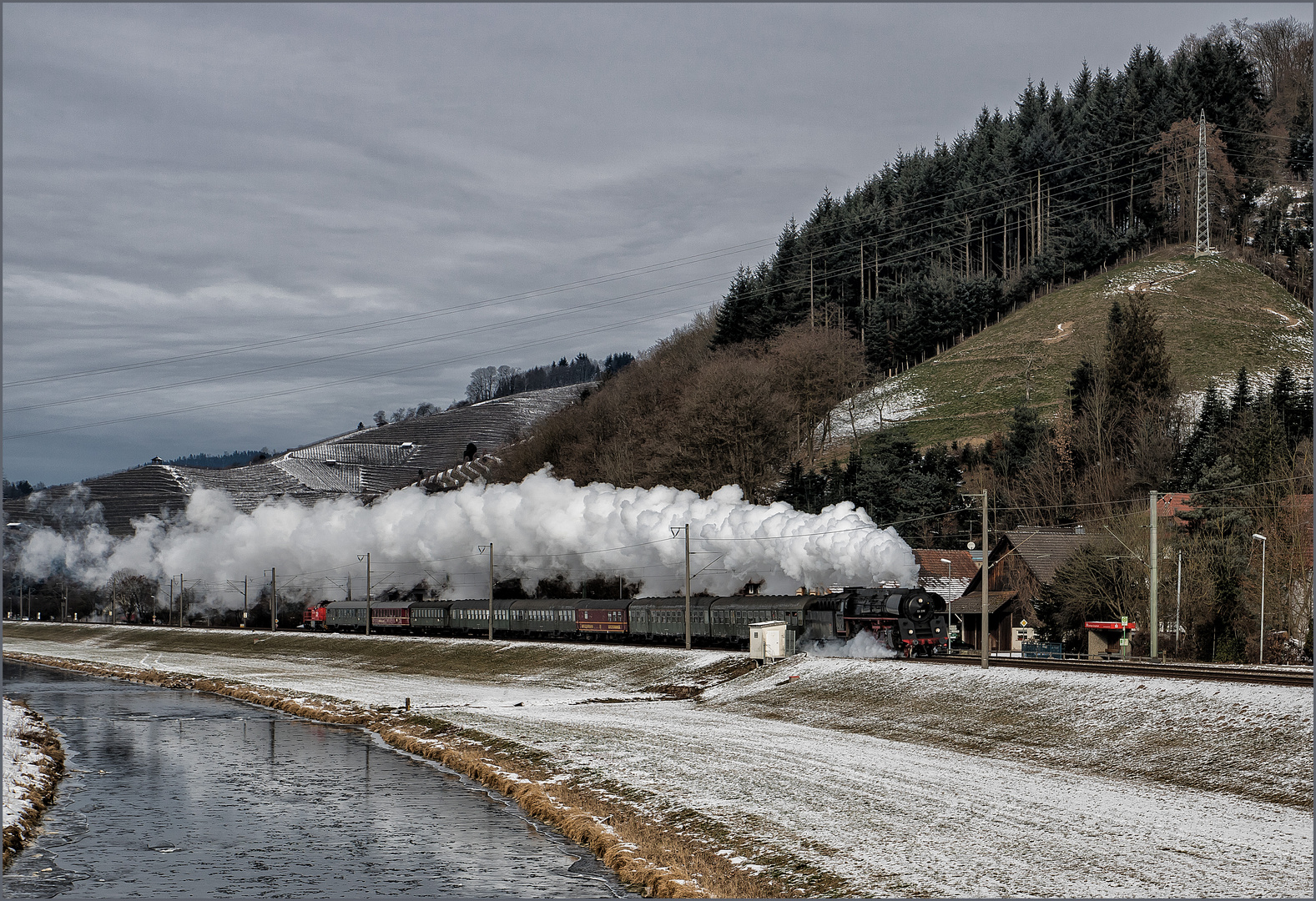 DAMPFLOK 01 519 BEI GENGENBACH.