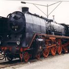Dampflok 03 001 auf der Ausstellung "150 Jahre Eisenbahn in Wismar"