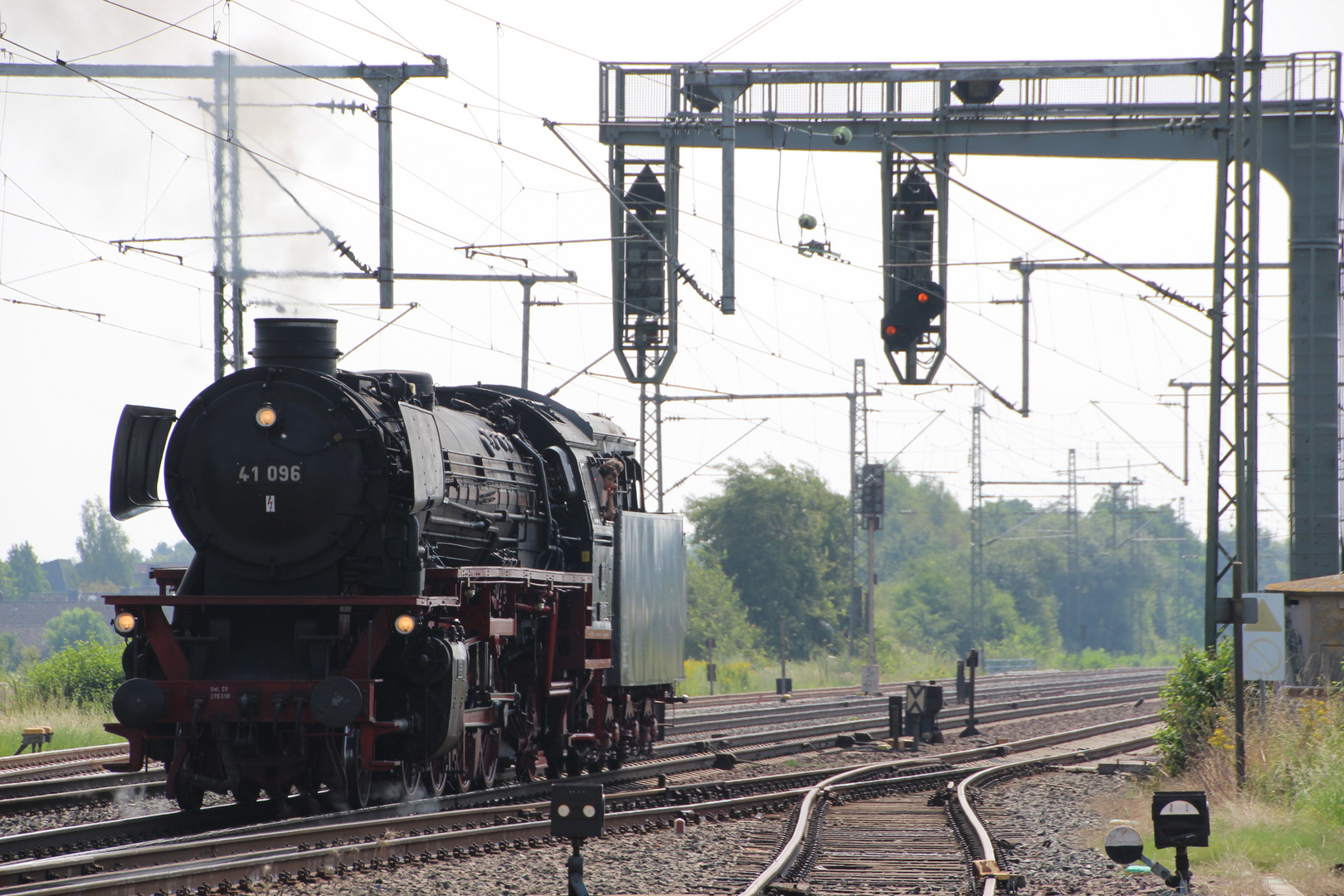 Dampflok 41 096 in Vechelde beim Rangieren