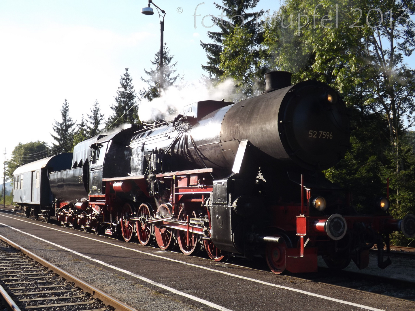 Dampflok 52 7596 Bahnfreunde Zollernalb Museumsbahn Wutachtal