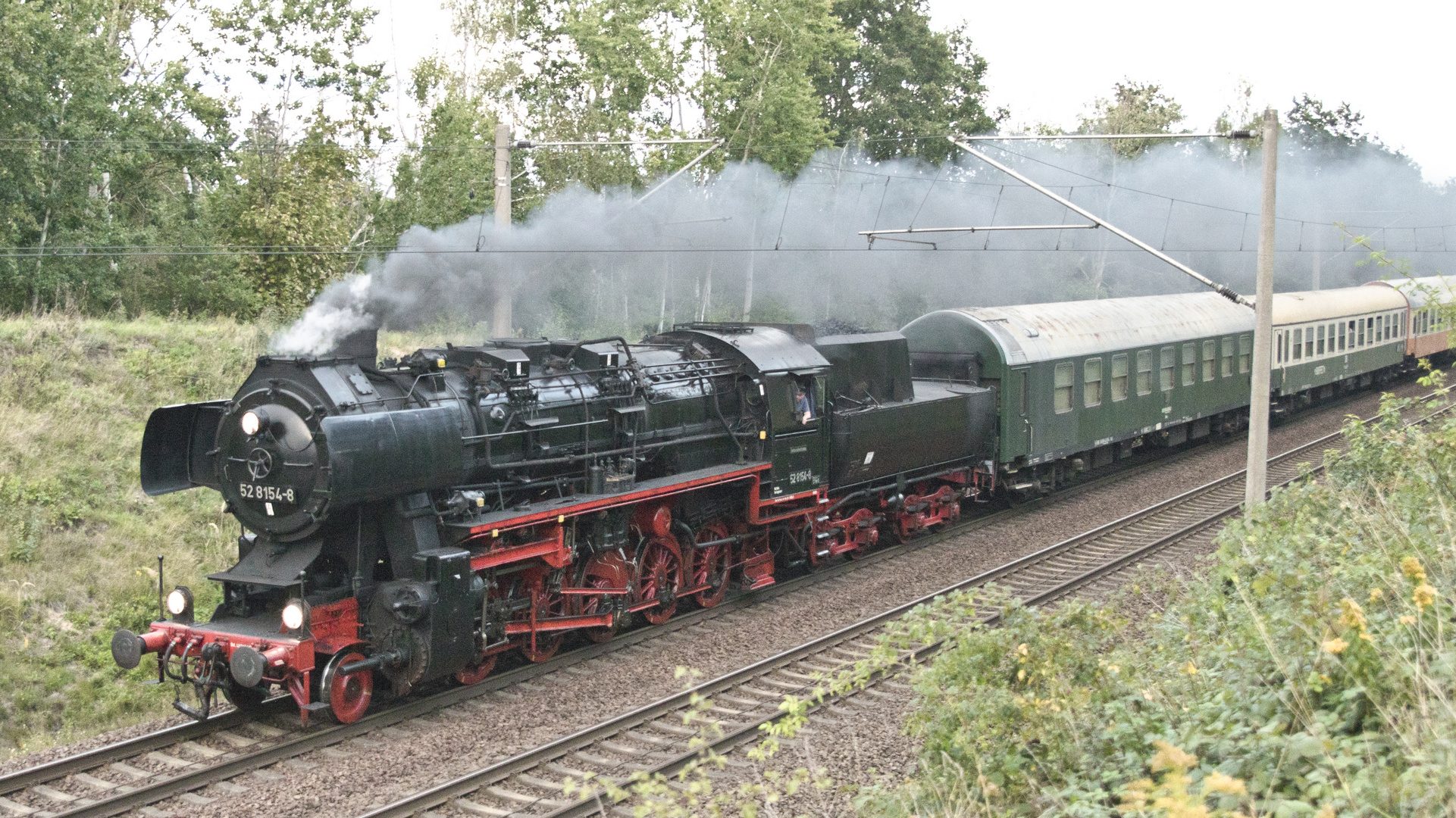 Dampflok 52 8154-8 des Eisenbahnhmuseums Leipzig