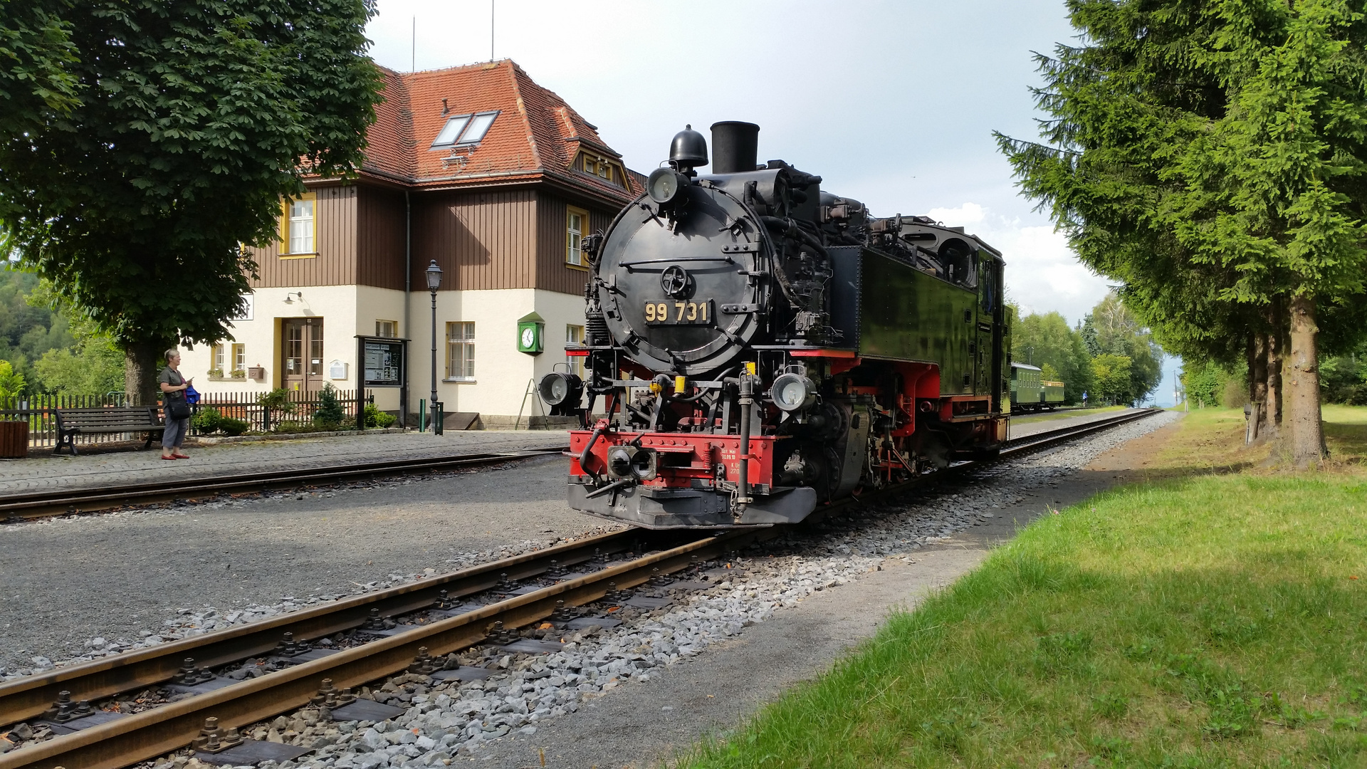 Dampflok 99 731 in Jonsdorf, Zittauer Gebirge